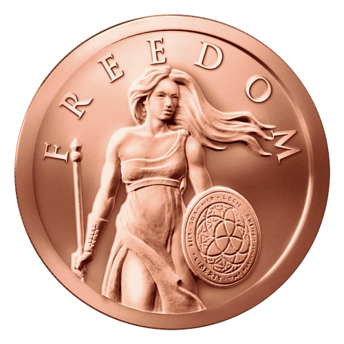 1 oz 2014 Standing Freedom Copper Round