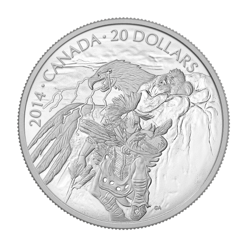 1 oz 2014 Nanaboozhoo and the Thunderbird's Nest Silver Coin
