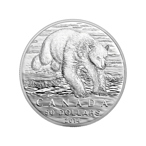1/2 oz 2014 Iconic Polar Bear Silver Coin | Royal Canadian Mint