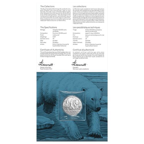 1/2 oz 2014 Iconic Polar Bear Silver Coin | Royal Canadian Mint