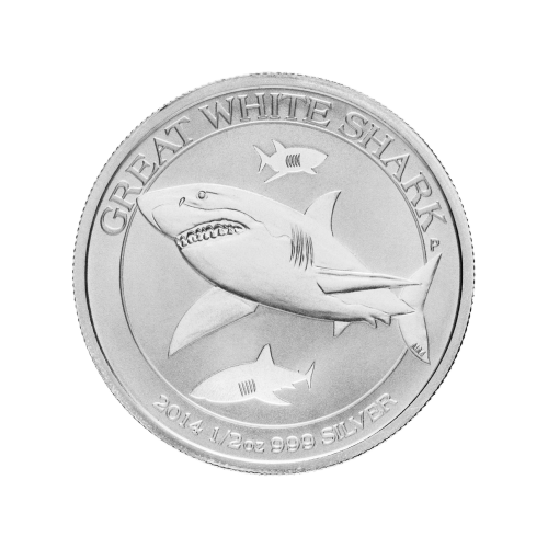 Pièce 1/2 once d'argent Grand requin blanc australien 2014 | Monnaie de Perth