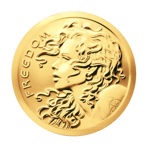 Ronde 1 once d'or Fille de la liberté 2014