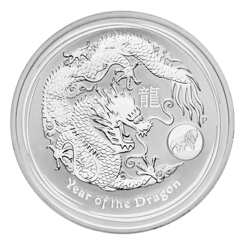 Pièce 1 once d'argent Lunaire Année du Dragon Marque privée du Dragon 2012 | Monnaie de Perth
