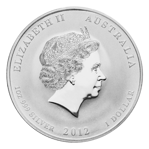 Pièce 1 once d'argent Lunaire Année du Dragon Marque privée du Dragon 2012 | Monnaie de Perth