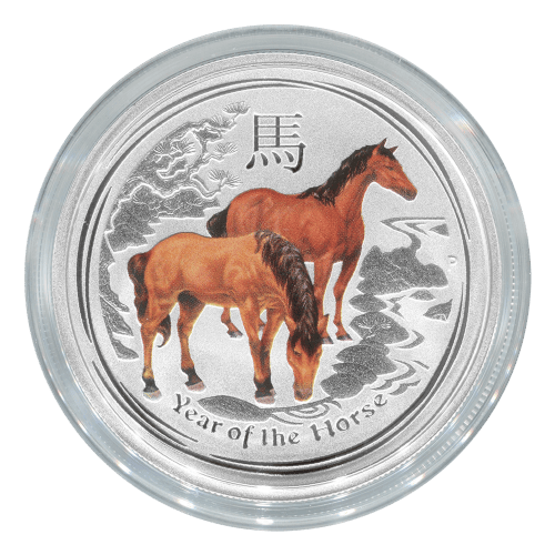 1/2 oz 2014 Lunar Year of the Horse Coloured Silver Coin | Perth Mint