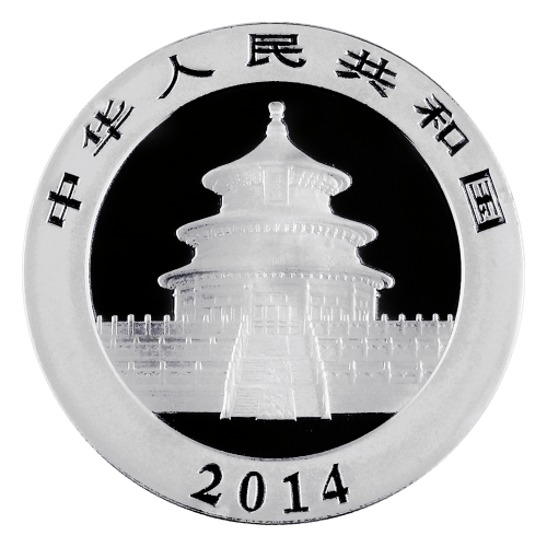 Pièce 1 once d'argent doré Panda chinois | Monnaie chinoise
