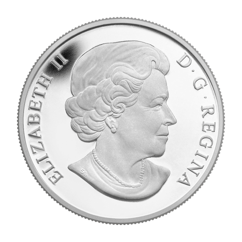 1 oz 2014 Soaring Bald Eagle Coloured Silver Coin