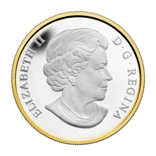 1 oz 2014 Perched Bald Eagle Gilded Silver Coin