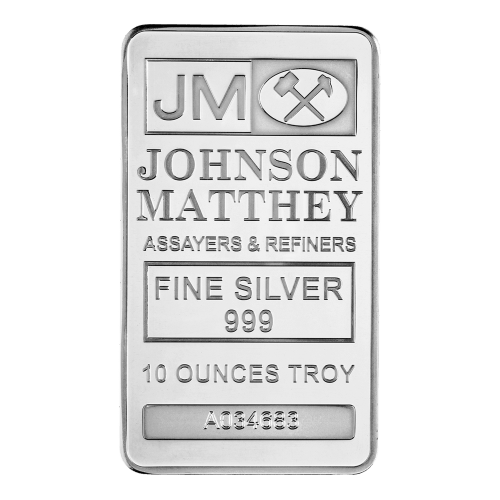 Buy 10 oz Johnson Matthey Silver Bar | Silver Gold Bull US