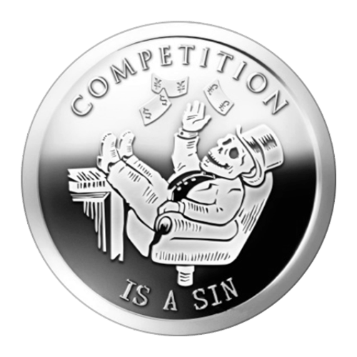 Ronde 1 once d'argent Semblable à épreuve numismatique La compétition est un péché 2014