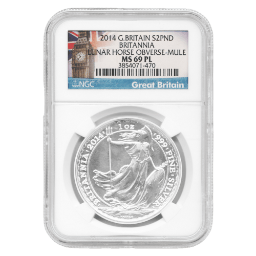 Buy Britannia Mule NGC Graded Silver Coins | Silver Gold Bull US
