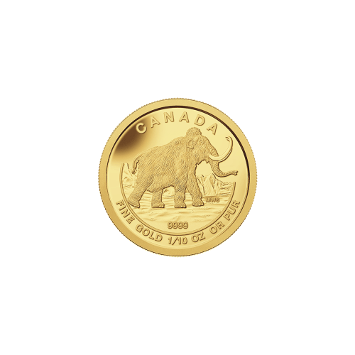 1/10 oz 2014 Woolly Mammoth Gold Coin