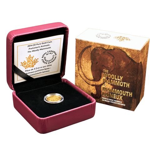 1/10 oz 2014 Woolly Mammoth Gold Coin