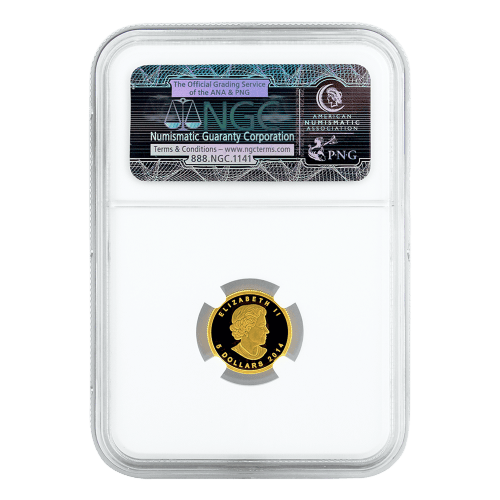 Pièce 1/10 once d'or Mammouth laineux 2014 NGC PF-70 (ER)