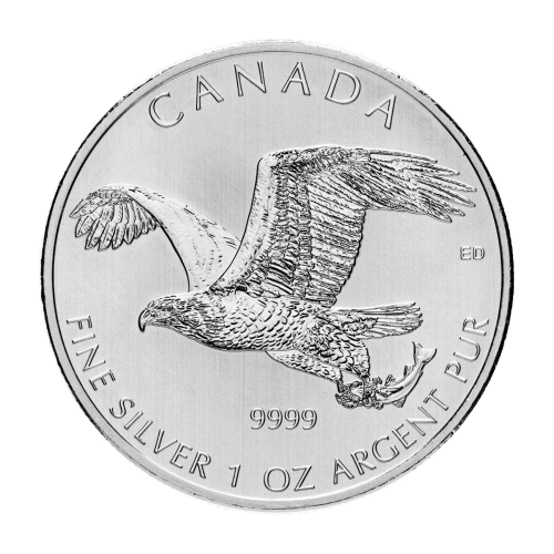 1 oz 2014 Birds of Prey Series: Bald Eagle Silver Coin | Royal Canadian Mint