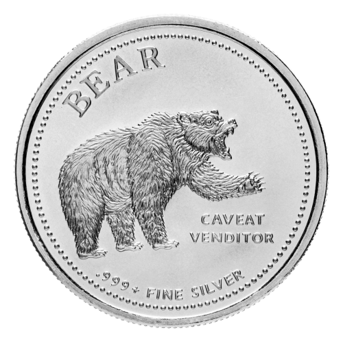 1 oz Bull and Bear Silver Round | Elemetal Mint