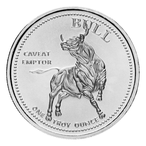 1 oz Bull and Bear Silver Round | Elemetal Mint