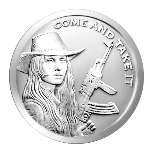 1 oz 2014 Come and Take It Silver Round