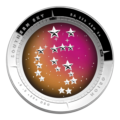 1 oz 2014 Southern Sky Orion Domed Silver Proof Coin