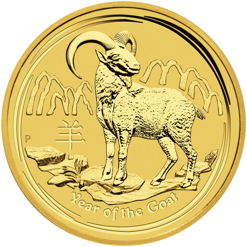 Pièce 1 once d'or Lunaire Année de la Chèvre 2015 | Monnaie de Perth