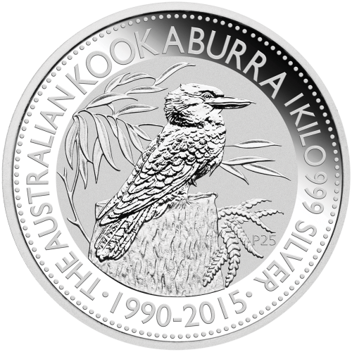Pièce 1 kilo d'argent Kookaburra australien 2015 | Monnaie de Perth