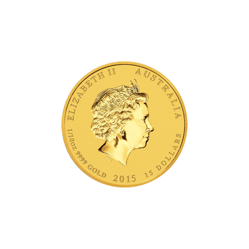 Pièce 1/10 once d'or Lunaire Année de la Chèvre 2015 | Monnaie de Perth