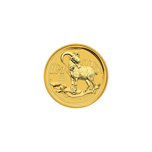 Pièce 1/10 once d'or Lunaire Année de la Chèvre 2015 | Monnaie de Perth