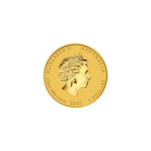 Pièce 1/10 once d'or Lunaire Année de la Chèvre 2015 | Monnaie de Perth