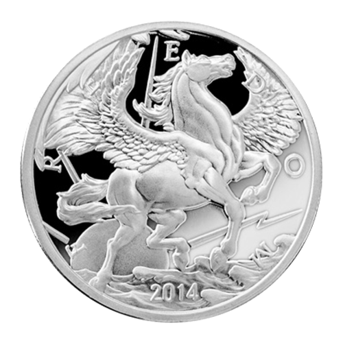 Ronde 1 once d'argent épreuve numismatique Pégase 2014