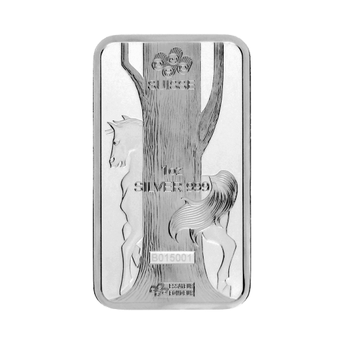 1 oz 2014 PAMP Suisse Year of the Horse Silver Bar in Coin Capsule