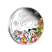 Pièce 1/2 once d'argent épreuve numismatique Vœux de fin d'année Disney 2014