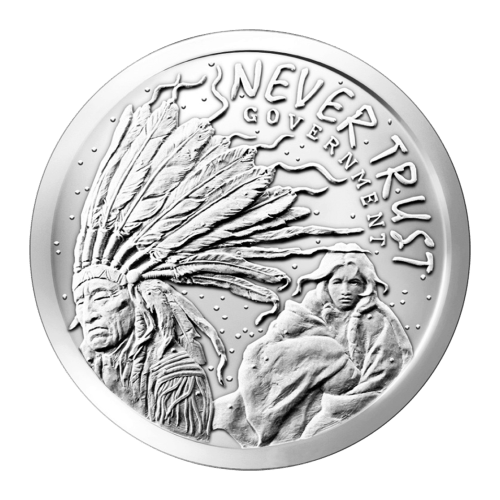 1 oz 2014 Never Trust Government Silver Round