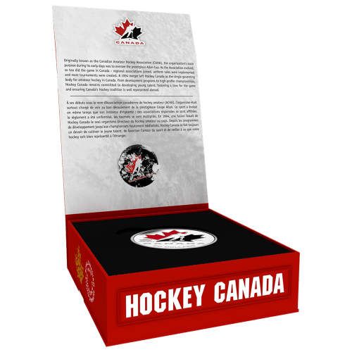 Pièce 1 once d'argent épreuve numismatique 100e anniversaire du hockey Canada 2014 | Monnaie royale canadienne