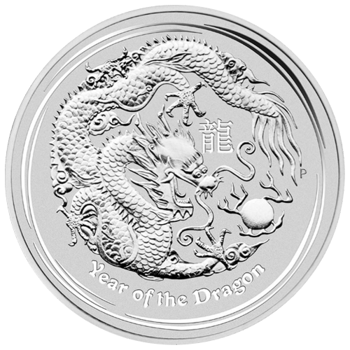Pièce 5 onces d'argent Lunaire Année du Dragon 2012 | Monnaie de Perth