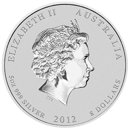Pièce 5 onces d'argent Lunaire Année du Dragon 2012 | Monnaie de Perth