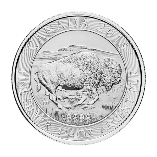 Pièce 1,25 once d'argent Bison canadien 2015 | Monnaie royale canadienne