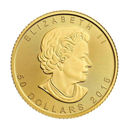 Pièce 1 once d'or Feuille d'érable canadienne 2015
