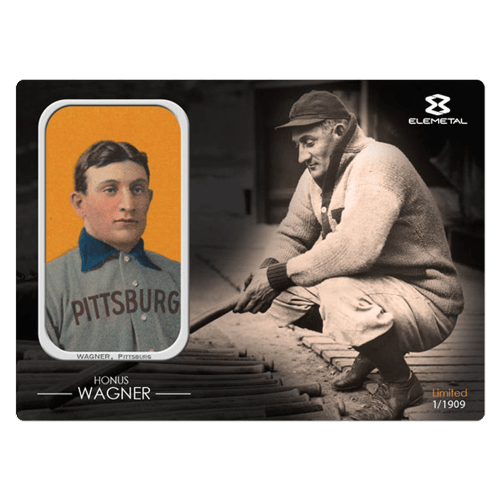 1 oz Honus Wagner T-206 Baseball Greats Series Silver Bar | Elemetal Mint