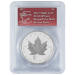 Pièce 1 once d'argent épreuve numismatique inverse Gem PCGS SP Feuille d'érable canadienne Marque d'atelier Année du Dragon 2012
