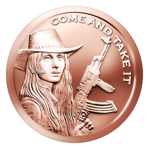 1 oz 2014 Come and Take It Copper Round | Silver Shield
