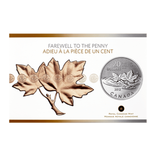 1/4 oz 2012 $20 for $20 Farewell to the Penny Silver Coin | Royal Canadian Mint
