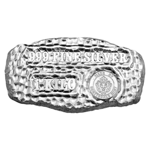 1 kilo Tombstone Nugget Silver Bar | Scottsdale Mint