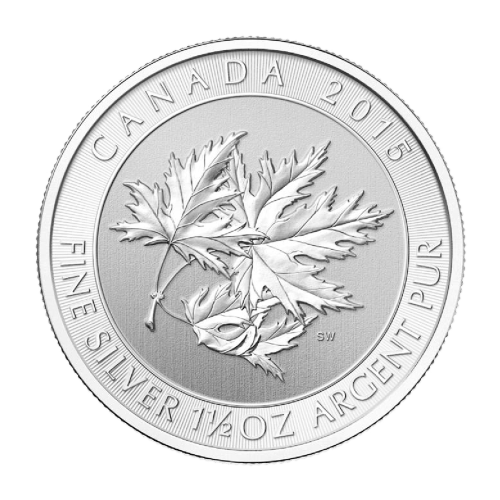 1.5 oz 2015 Canadian Maple Leaf Superleaf Silver Coin | Royal Canadian Mint