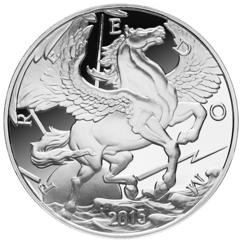 Ronde 10 onces d'argent épreuve numismatique Pégase 2015