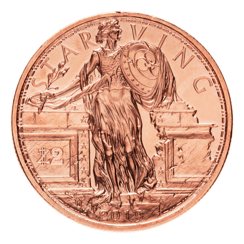 1 oz Zombucks Starving Liberty Copper Round | Elemetal Mint