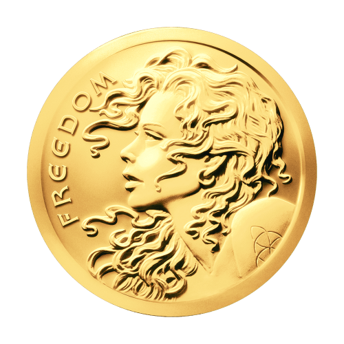 1 oz 2015 Freedom Girl Gold Round | Silver Shield