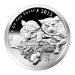 Ronde 1 once d'argent semblable à épreuve numismatique Année de la Chèvre Silver Shield 2015