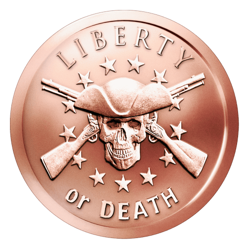 1 oz 2015 Liberty or Death Copper Round | Silver Shield