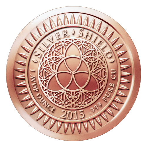 1 oz 2015 Sic Semper Tyrannis Copper Round | Silver Shield