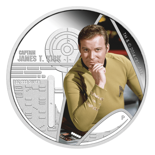 1 oz 2015 Star Trek Captain James T. Kirk Silver Proof Coin | Perth Mint